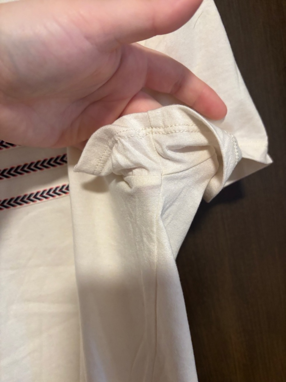 Maurices Cream Short Sleeve Tee with Embroidered Patch Detail - Picture 4 of 7